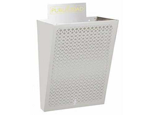 Cestino Pubblicità Arregui 1832D16 in Acciaio Bianco 7,5 Litri Design