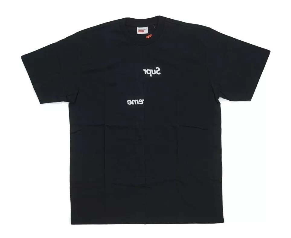 S Supreme CDG Split tee box logo garcons