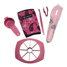 Tupperware Tiny Treasures Pink Gadgets Lot of 6