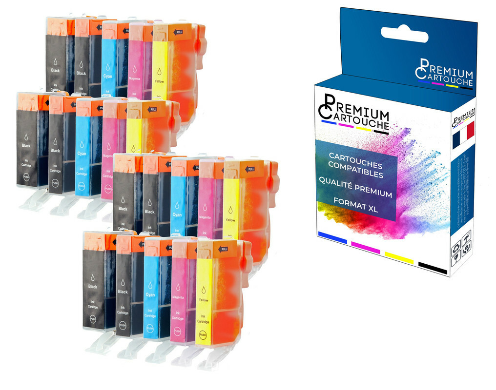 Cartouches pour Canon 570XL 571XL : pack de 20 pour les devoirs et le télétravail