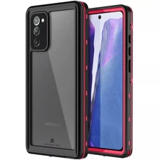 For Samsung Galaxy Note 20/20 Ultra 5G Red Waterproof Case with Screen Protector