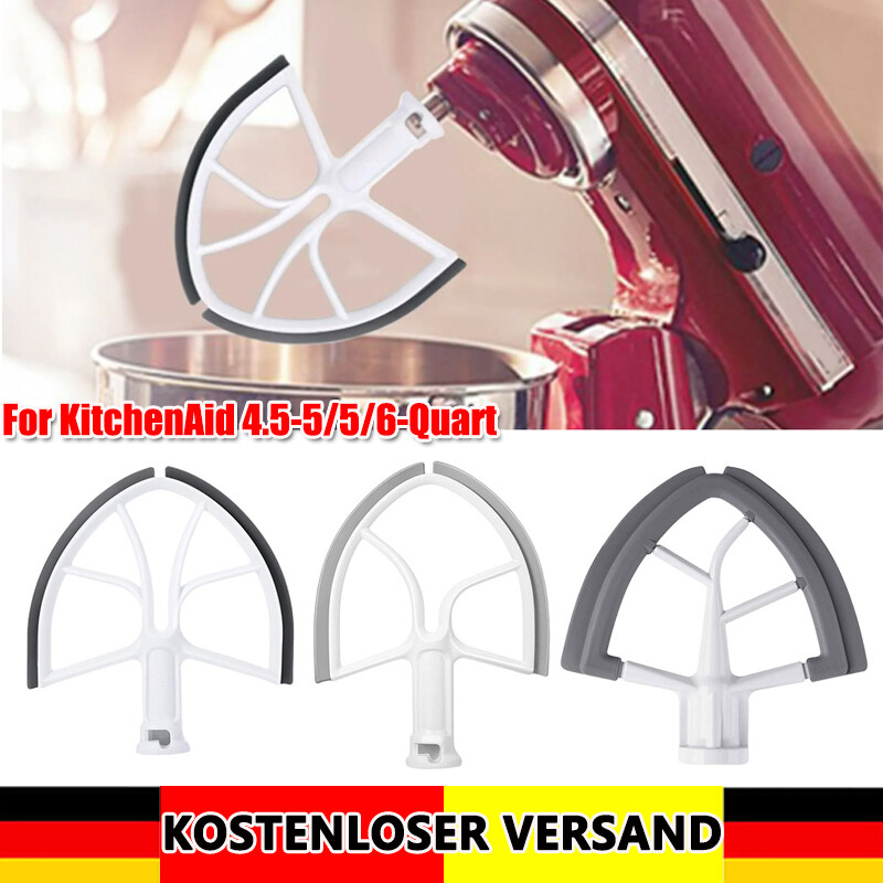 Küchenmaschine für KitchenAid Zubehör 4.5-5/5/6QT Flexibler Flachrührer DE