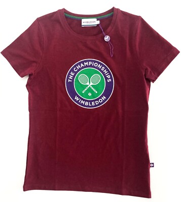 Wimbledon Tennis Championship offizielles T-Shirt Damen Unisex Small rot brandneu