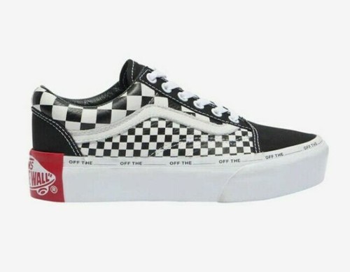 old skool trainers black white checkerboard disarray
