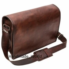 Men's Leather Business Briefcase Handbag Laptop Messenger Shoulder Crossbody Bag