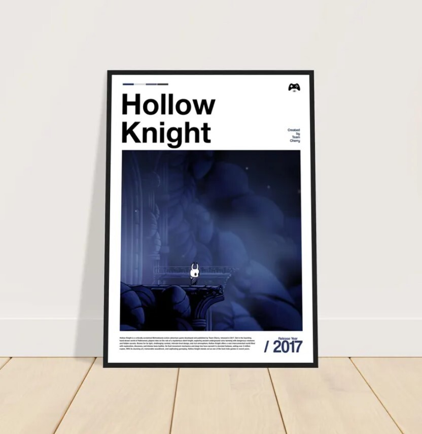 Hollow Knight Gaming Poster Art Wall Decor for Fans Hollow Knight Gaming Poster Art Wall Decor for Fans