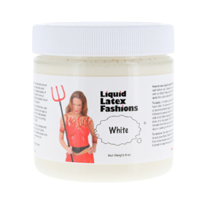 Ammonia Free Liquid Latex Body Paint, White, 4 Ounce
