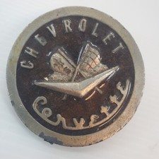 VTG Chevrolet Corvette Belt Buckle House of Buckles Canada Cast Metal Car Emblem
