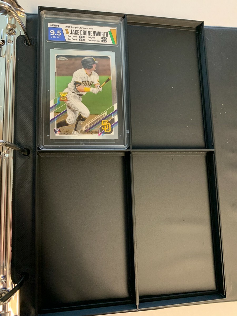 Pro Slab 3-Ring Binder Page Graded HGA Card Holder Snap In Protector