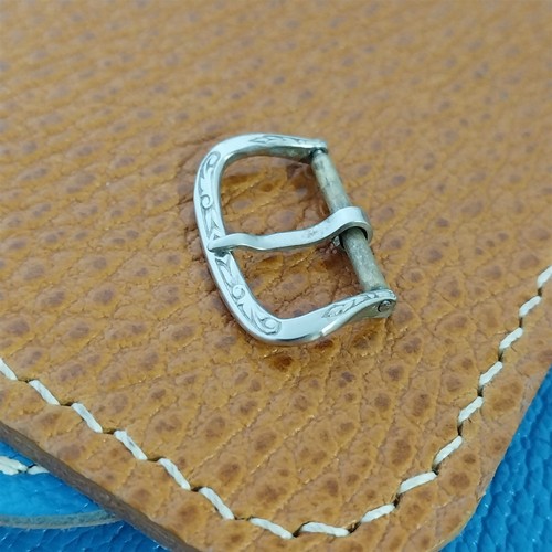 Vintage 1930s Classic Ornate Nickel Silver Unused Watch Band Buckle - Picture 3 of 6