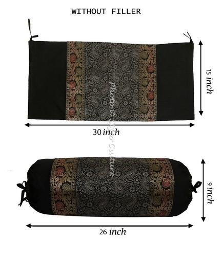 Federa copricuscino jacquard broccato imbottita decorazione casa per schiena e meditazione - Foto 4 di 7