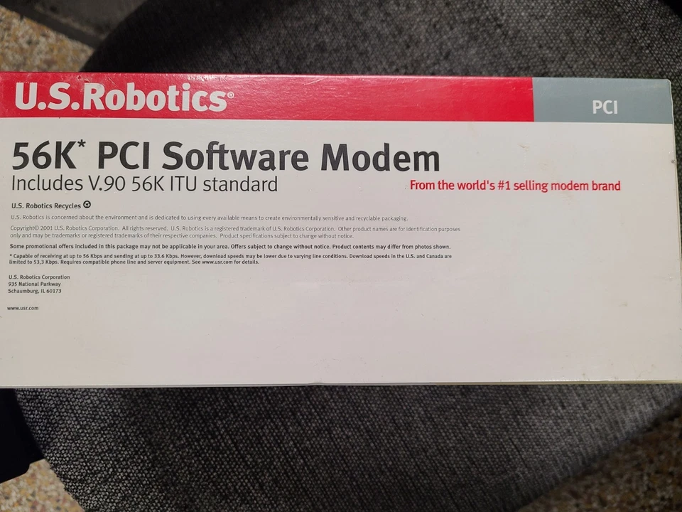 New U.S. Robotics USR5600 56K* PCI Software Modem In Orginal Package - Image 4 of 4