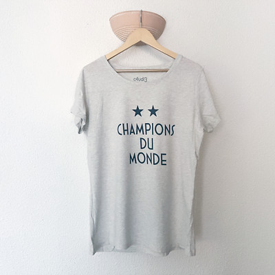 Damen T-Shirt Weltmeister Team Frankreich Fußball Trikot Fußball - 2XL