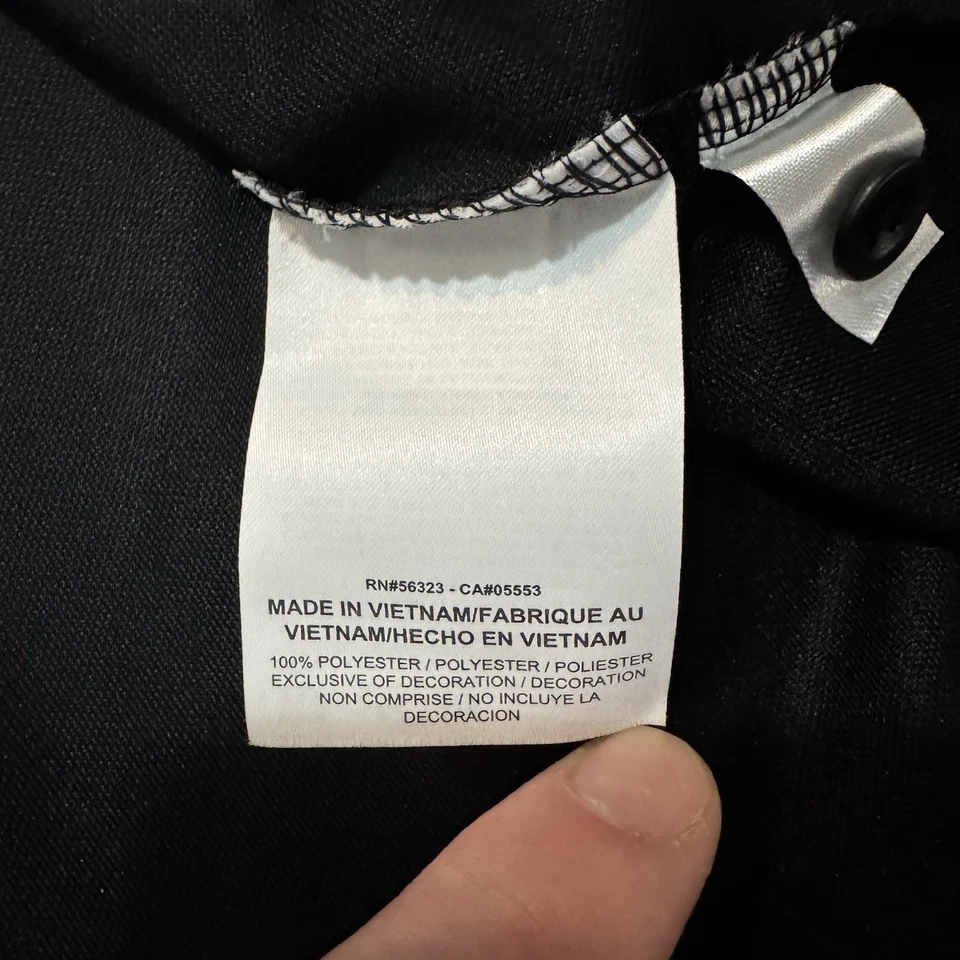 Camisa polo masculina de golfe Nike Dri-Fit manga curta preta tamanho grande colarinho - Imagem 4 de 4