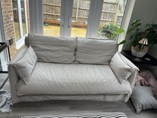 Isaac Sofa 3 Seater Cream Washable Fabric