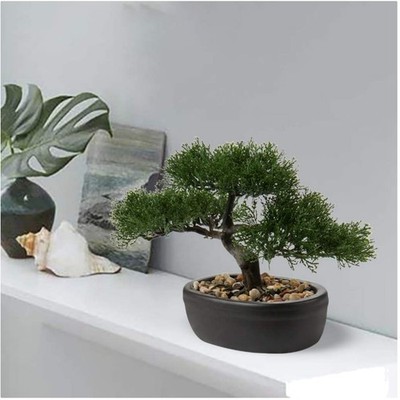 Artificial Juniper Bonsai in Ceramic Pot