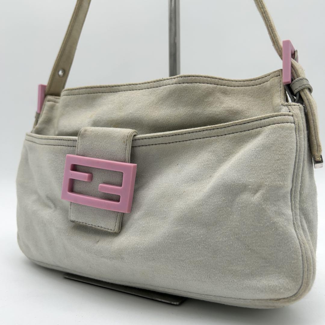 Fendi Mamma Bucket Bag in Cotton Nylon Preowned Shoulder Bag