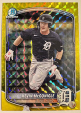 2025 Bowman Draft - Chrome KEVIN McGONIGLE YELLOW Geometric Refractor /75