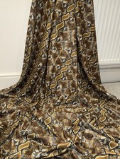 2 Meter Snake Print Leatherette Fabric 58” Wide Dress,Upholstery,Costume