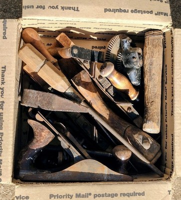 Lot Of Vintage Antique Tools, Pat. 1886 Miter Box Jordan Brace Stanley G12-060
