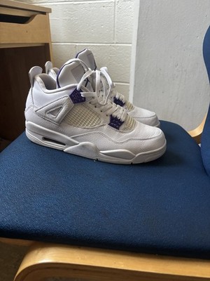 Nike Air Jordan 4 Retro Metallic Purple CT8527-115 Size 10 Low Wear No Box