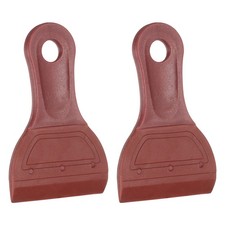 2pcs Small Squeegee 2 Inch Soft Rubber Blade for Desktop Screen Printing, Red