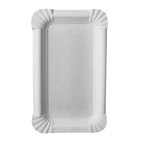 "Papstar Pappteller Eckig 8X21 Cm Weiß Mit Anfasser \"Pure\" | Folie (250 StüCk)"-image