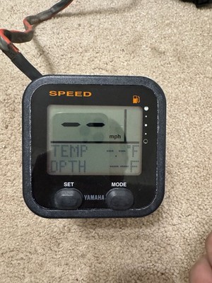 YAMAHA OUTBOARD SQUARE COMMAND LINK SPEED GAUGE 6Y8S-01 Excellent
