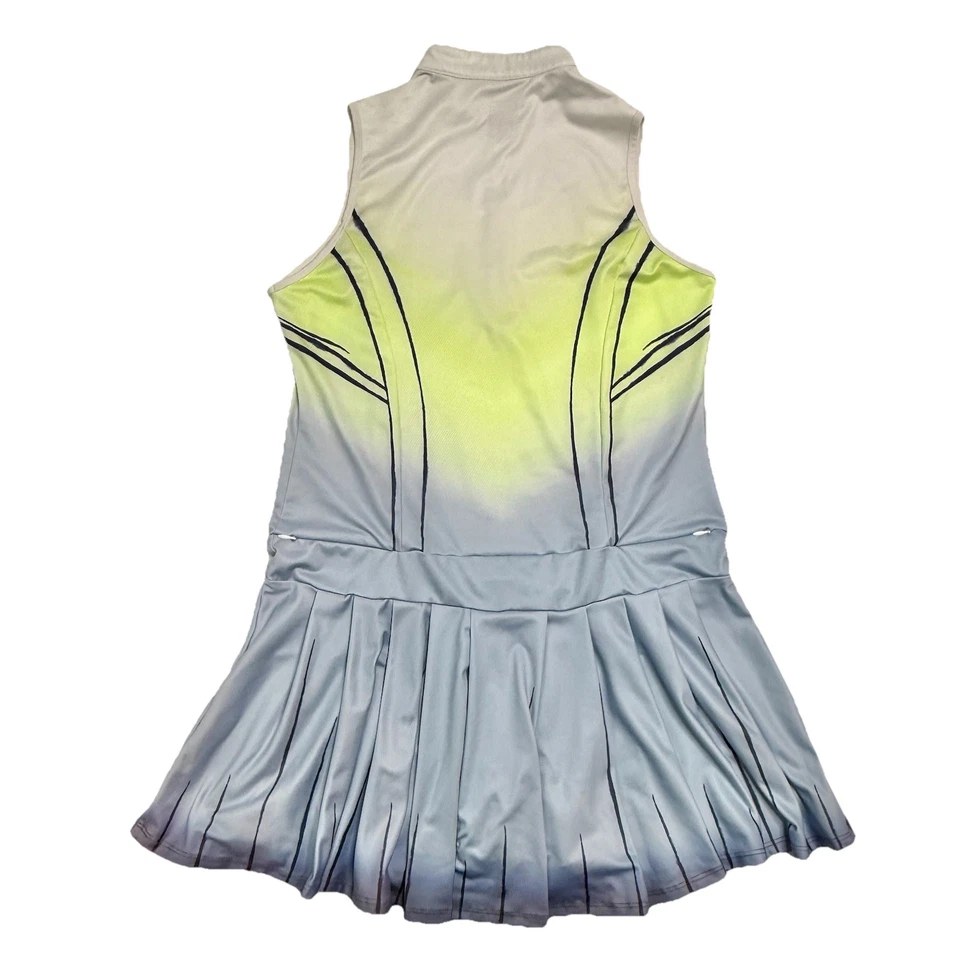 Vestido Tenis Lucky In Love Wild Ombre Sin Mangas Degradado Blanco/Lima/Azul M 8-10 Foto 3 de 4