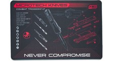 Microtech Black & Red Oversized Shop Mat 11" X 17"