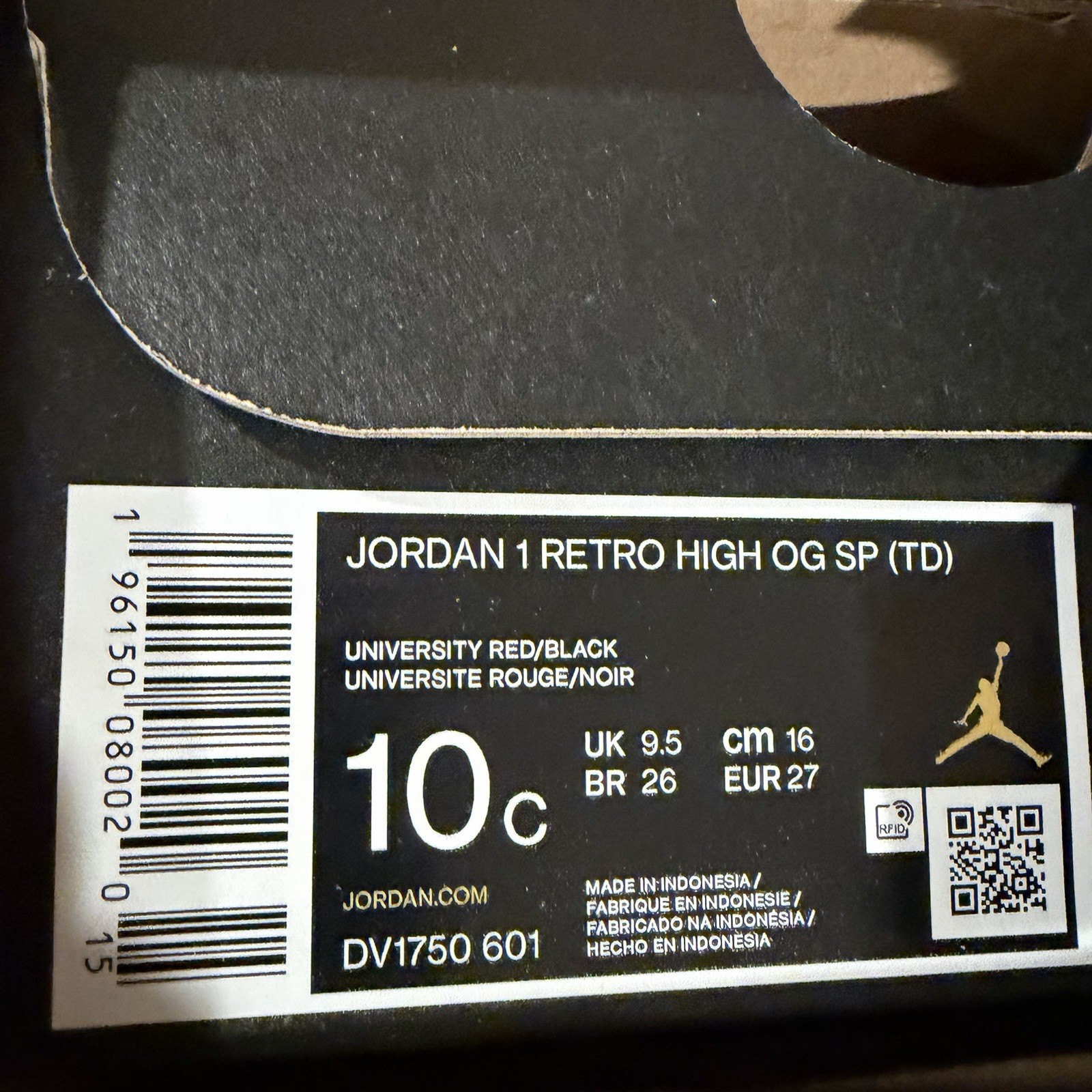 NIKE AIR JORDAN 1 RETRO HIGH OG SP TD ACROSS THE SPIDER VERSE SZ 10C DV1750-601 thumbnail 5