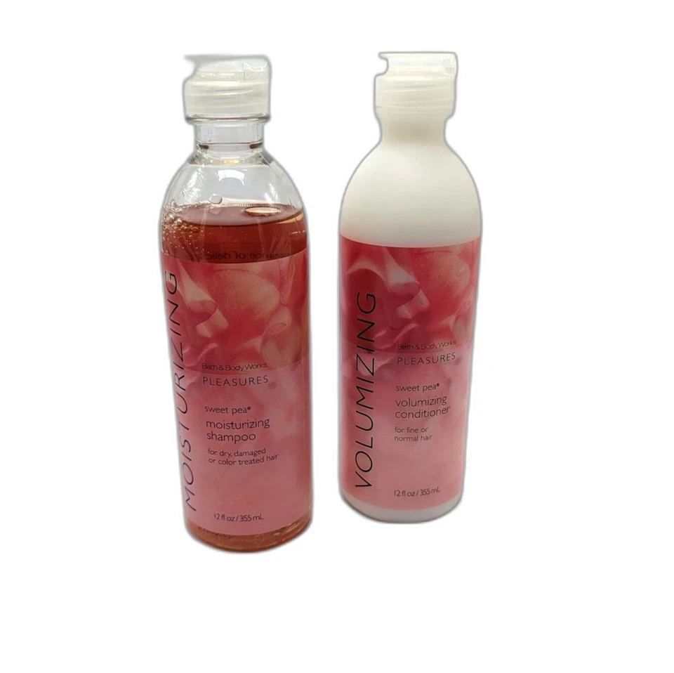 Vtg Bath & Body Works Pleasures Y2K Sweet Pea Shampoo/Conditioner Set Deadstock - Image 3 of 4