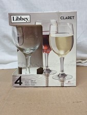 Libbey CLARET Wine Glasses Goblets Stemware ** Set of 4 - 11.5oz **