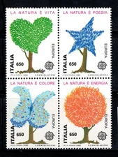 Italia 1986 Sass. 1759-62 New ** 100% Nature Conservation