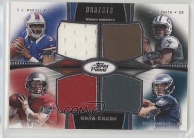 2013 Prime Quad Combo Relics EJ Manuel Geno Smith Mike Glennon Matt Barkley 3k8