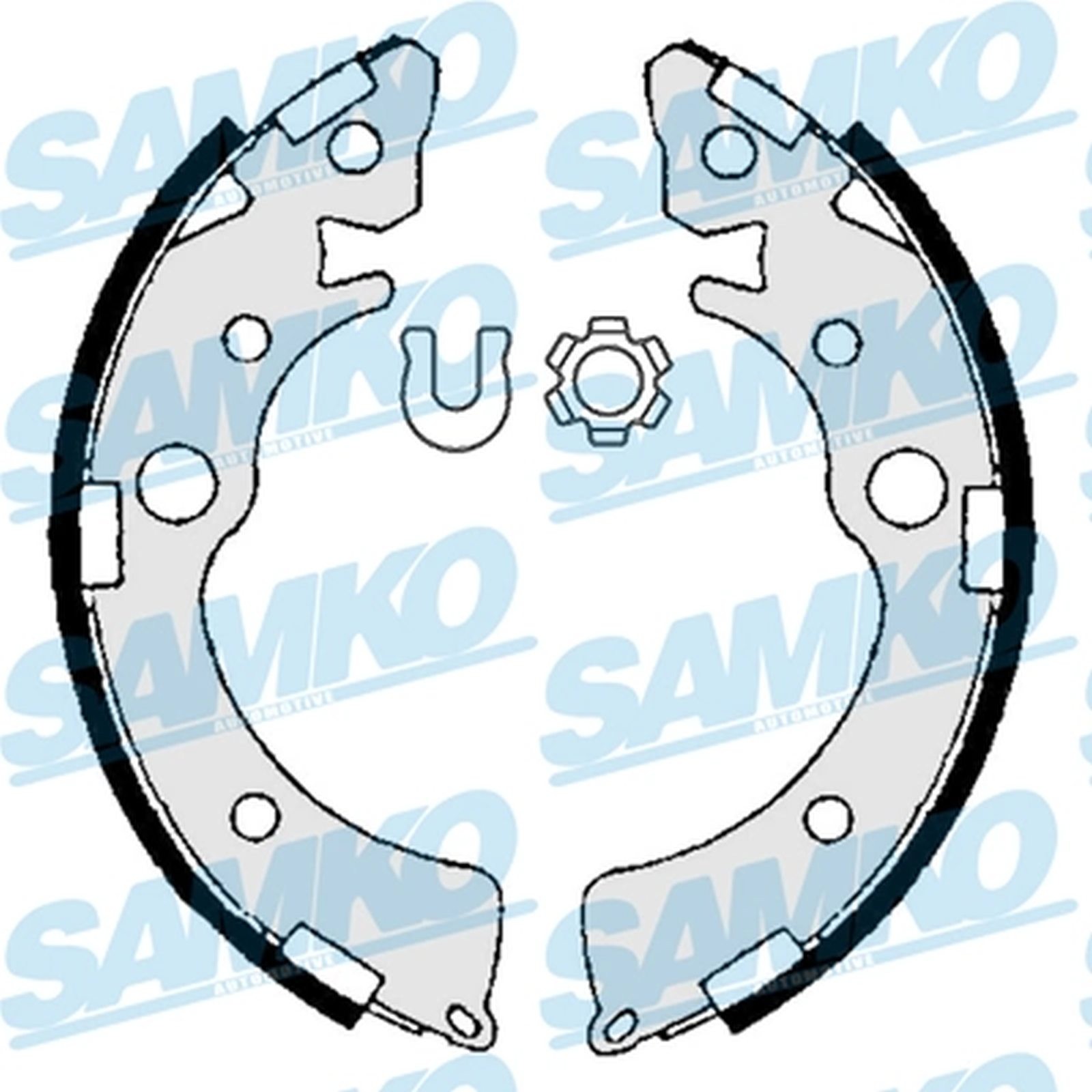 ORIGINAL® SAMKO Bremsbackensatz Hinten für Honda CIVIC VI Hatchback CRX III
