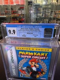 GBA Mario Kart Super Circuit Players Choice Sealed graded  CGC 9.9 A++