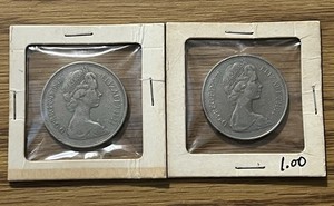RARE - 1968 & 1971 Great Britain 10 New Pence Queen Elizabeth II. BEAUTIFUL