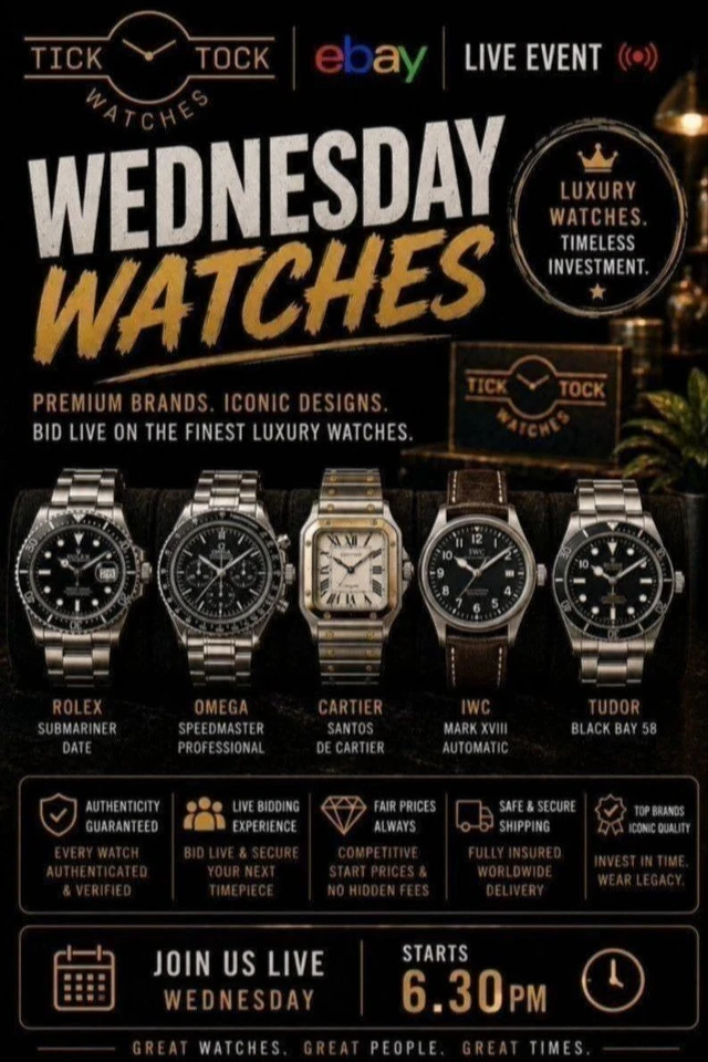 Wednesday Watches - 99p Auction Starts & Buy It Now!
