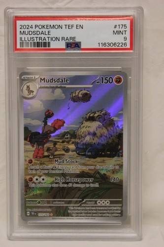 2024 POKEMON TEF EN-TEMPORAL FORCES ILLUSTRATION RARE #175 MUDSDALE PSA 9 F4B7
