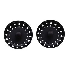 3-1/2 In. Standard Post Style Replacement Kitchen Sink Basket Strainer, Matte Bl