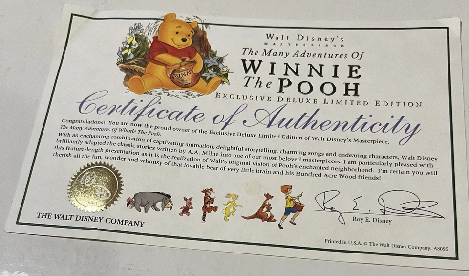 Disney The Many Adventures of Winnie the Pooh Masterpiece Deluxe VHS SEALED - Image 2 of 4