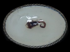 TH13126 VINTAGE 1970s  REAL SCORPION  WESTERN  COWBOY BELT BUCKLE