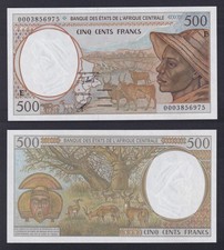 Central Africa Banknote Cameroon 500 FRANCS 2000 P.-201Eg FDS/UNC