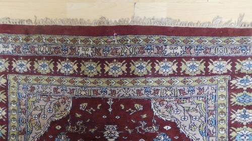 Antique Oriental Carpet Rug Hand Made Wool Vintage Lahore 6ft 3" x 4ft 1" - Picture 11 of 14
