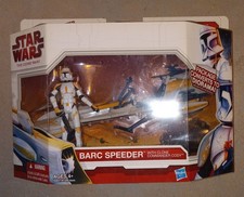 star wars clone wars barc speeder w  clone commander cody