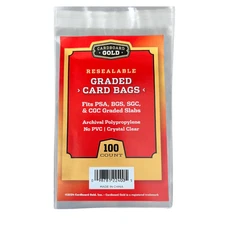 100 (1 Pack) Ultra CBG RESEALABLE GRADED CARD BAGS GB