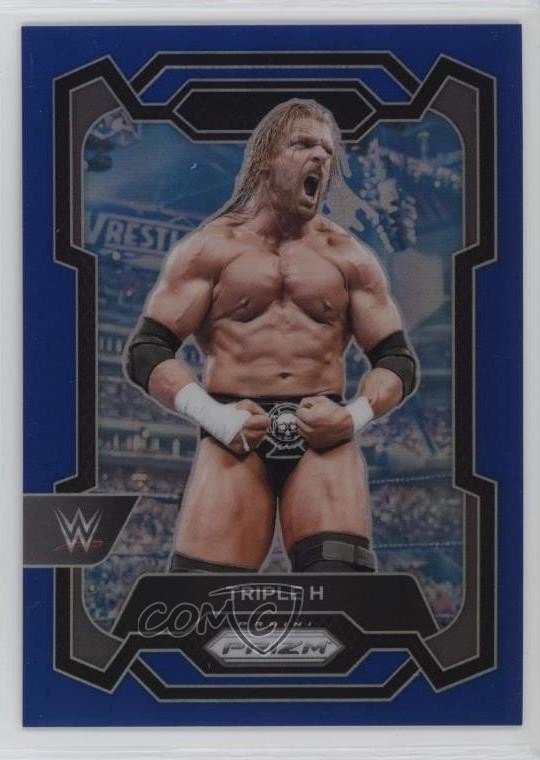 2024 Panini Prizm WWE Blue Prizm 86/199 Triple H #135 1co7