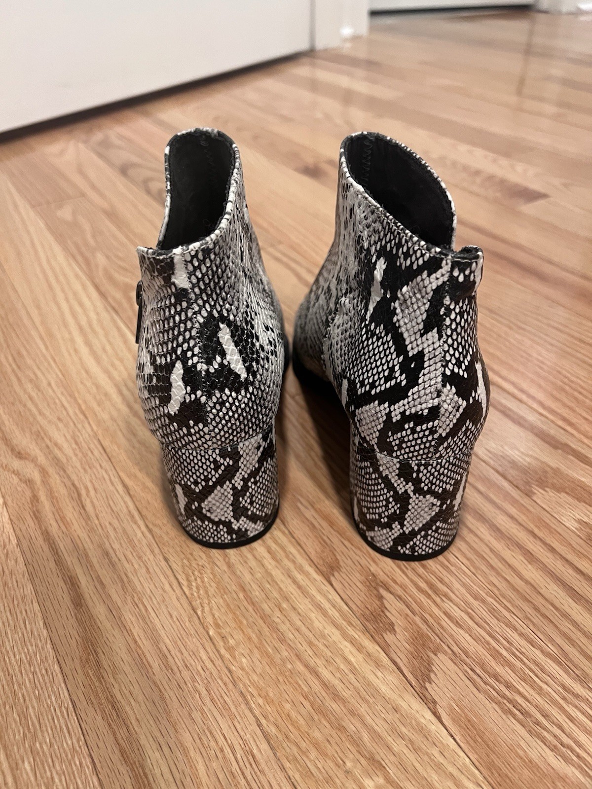 Seychelles Size 7 Black And White Python Print An… - image 5