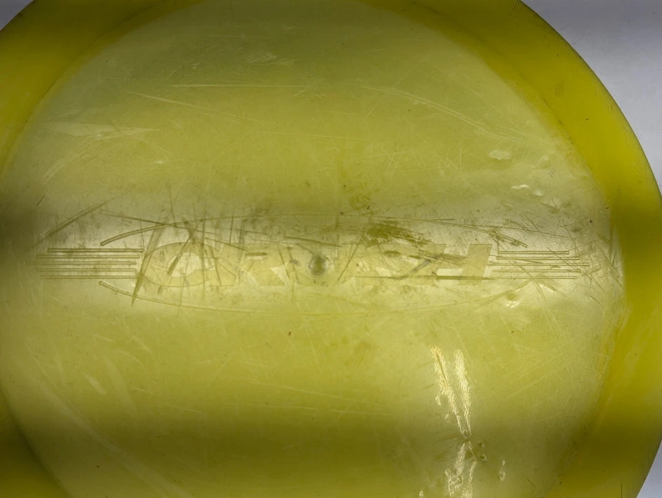 Discraft Z Crush Distance Driver Disc Golf PFN Old Run 171g Yellow Barstamp - Image 2 of 4